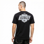 NHL LOS ANGELES KINGS MESH T-SHIRT EN JERSEY SIMPLE À RAYURES POUR HOMME (NOIR)