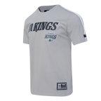 NHL LOS ANGELES KINGS MESH T-SHIRT EN JERSEY SIMPLE À RAYURES POUR HOMME (GRIS)