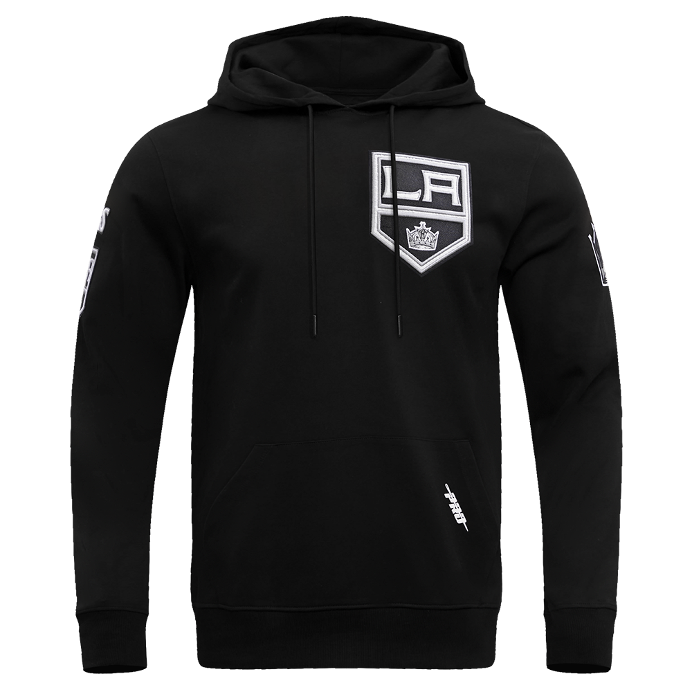 NHL LOS ANGELES KINGS CLASSIC CHENILLE MEN'S PULLOVER HOODIE (BLACK)