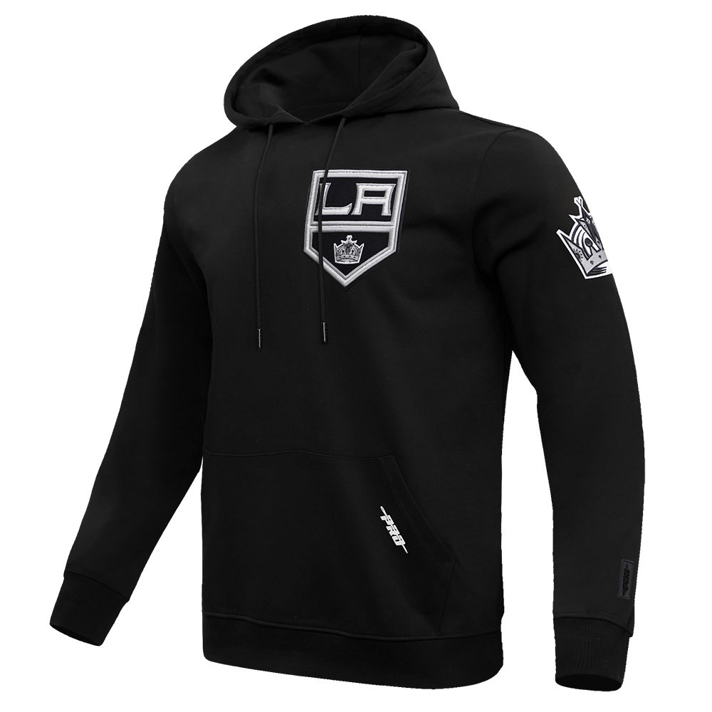 NHL LOS ANGELES KINGS CLASSIC CHENILLE MEN'S PULLOVER HOODIE (BLACK)