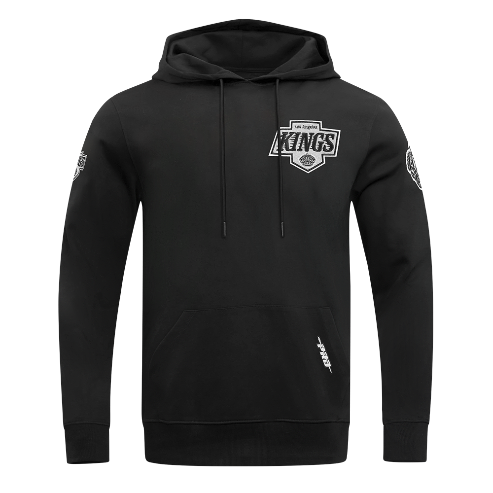 NHL LOS ANGELES KINGS CLASSIC CHENILLE CHANDAIL À CAPUCHON EN MAILLE DOUBLE POUR HOMME (NOIR)