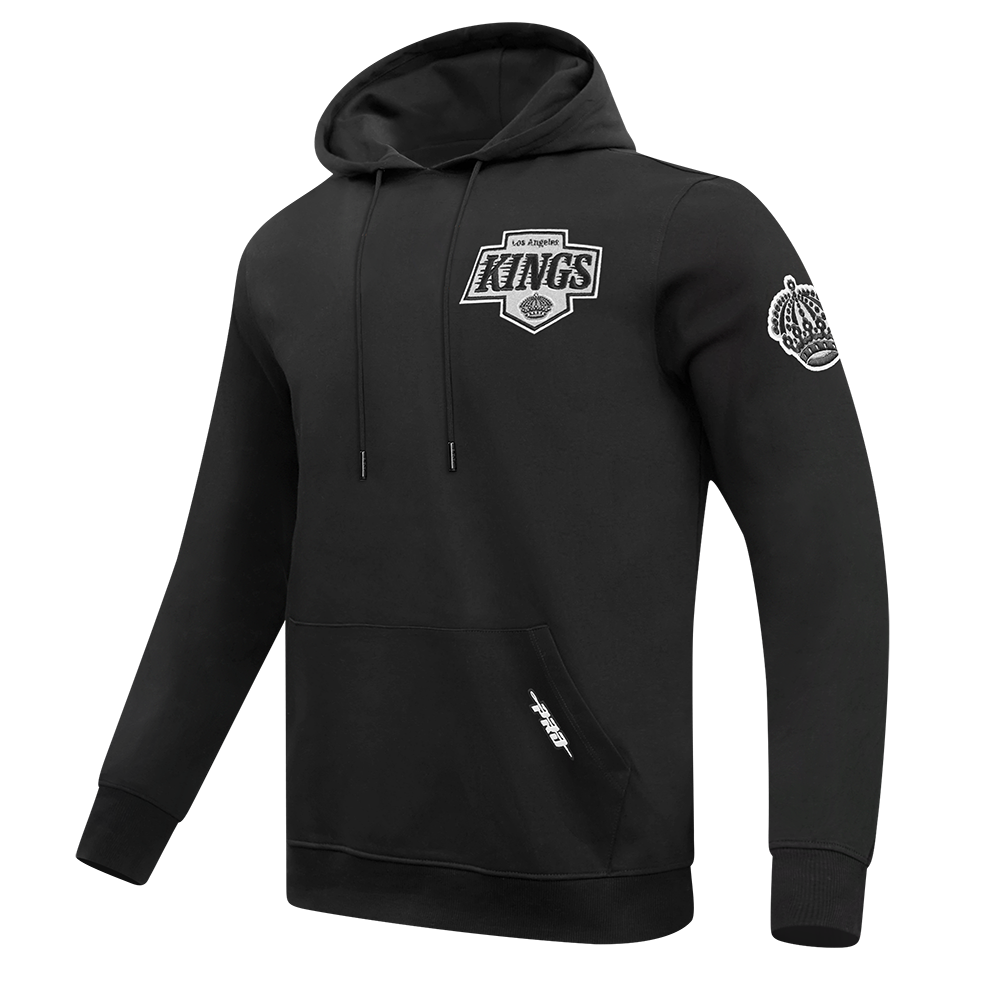 NHL LOS ANGELES KINGS CLASSIC CHENILLE CHANDAIL À CAPUCHON EN MAILLE DOUBLE POUR HOMME (NOIR)