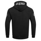 NHL LOS ANGELES KINGS CLASSIC CHENILLE MEN'S DK PO HOODIE (BLACK)
