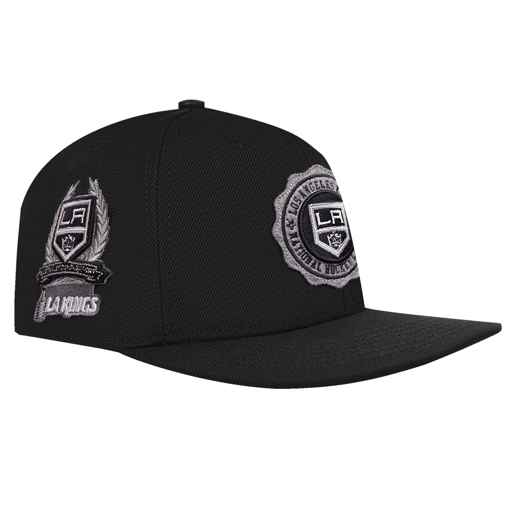 NHL LOS ANGELES KINGS CREST EMBLEM WOOL SNAPBACK HAT (BLACK)