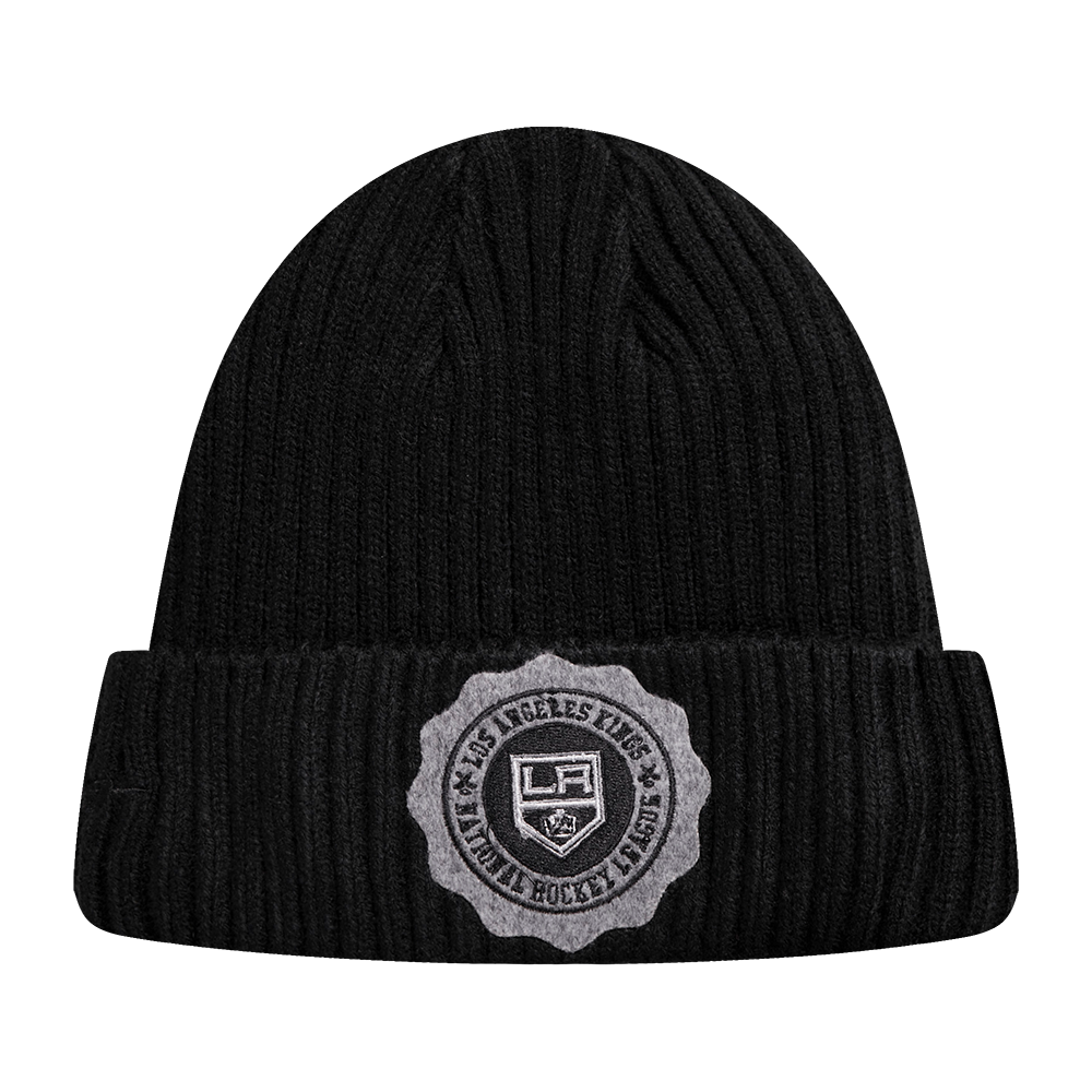 NHL LOS ANGELES KINGS CREST EMBLEM BEANIE (BLACK)