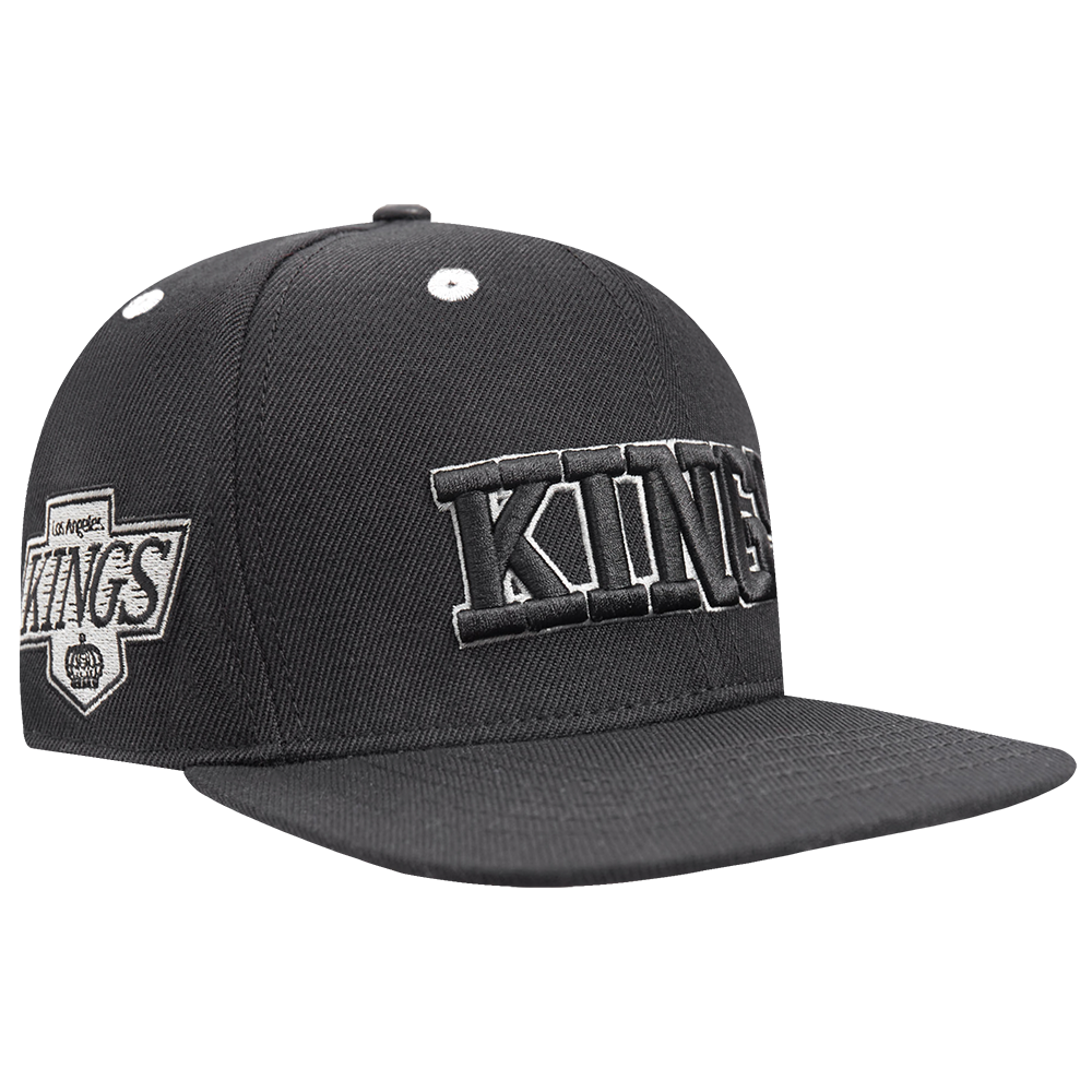 NHL LOS ANGELES KINGS RETRO CLASSIC UNISEX WORDMARK LOGO WOOL SNAPBACK (BLACK)