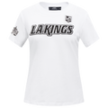 NHL LOS ANGELES KINGS CLASSIC T-SHIRT AJUSTÉ POUR FEMME (BLANC)