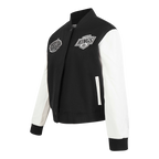 NHL LOS ANGELES KINGS CLASSIC WOMEN'S WOOL VARSITY JACKET (BLACK/WHITE)