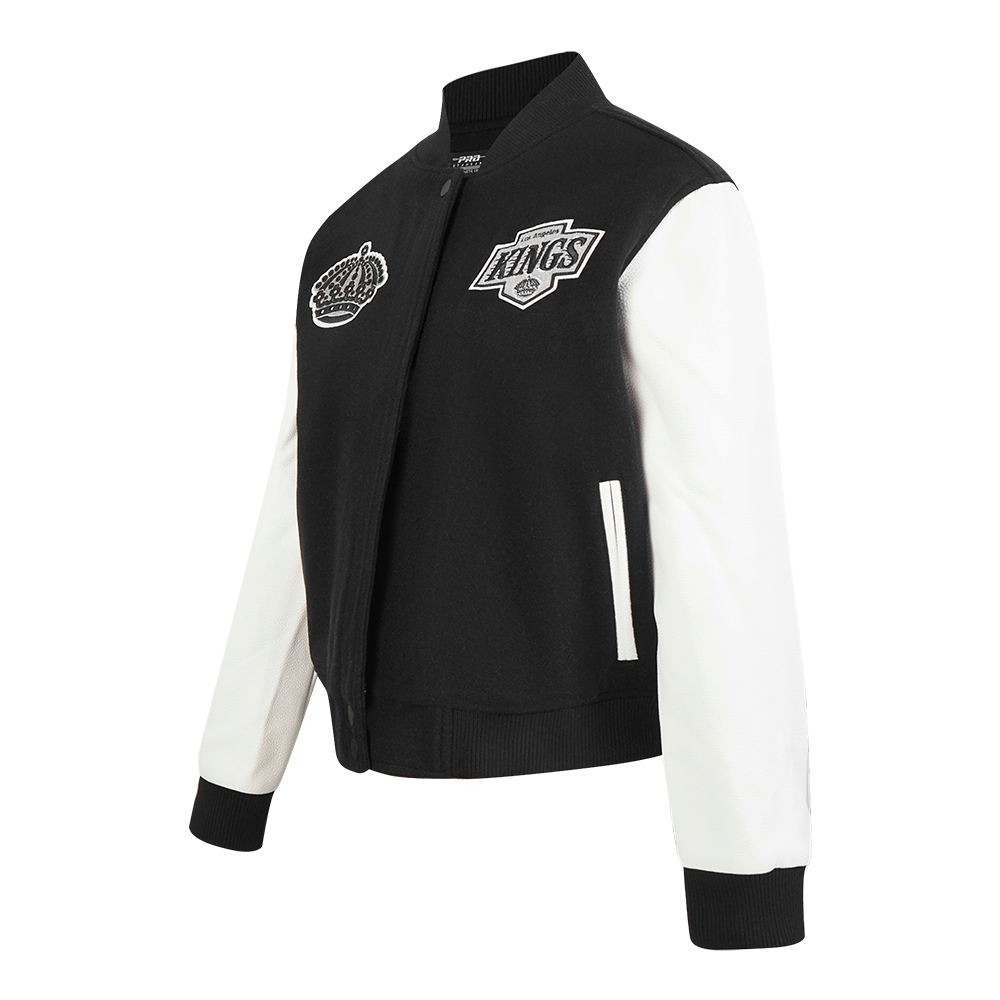 NHL LOS ANGELES KINGS CLASSIC BLOUSON COLLÉGIAL EN LAINE POUR FEMME (NOIR/BLANC)