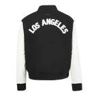 NHL LOS ANGELES KINGS CLASSIC WOMEN'S WOOL VARSITY JACKET (BLACK/WHITE)