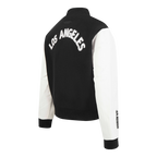NHL LOS ANGELES KINGS CLASSIC WOMEN'S WOOL VARSITY JACKET (BLACK/WHITE)