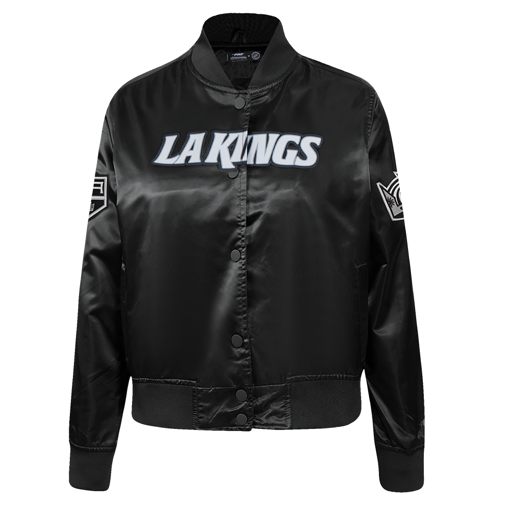 NHL LOS ANGELES KINGS CLASSIC BLOUSON EN SATIN POUR FEMME (NOIR)