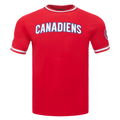 NHL MONTREAL CANADIENS CLASSIC CHENILLE T-SHIRT EN MAILLE DOUBLE POUR HOMME (ROUGE)