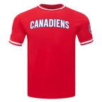NHL MONTREAL CANADIENS CLASSIC CHENILLE T-SHIRT EN MAILLE DOUBLE POUR HOMME (ROUGE)