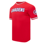NHL MONTREAL CANADIENS CLASSIC CHENILLE T-SHIRT EN MAILLE DOUBLE POUR HOMME (ROUGE)