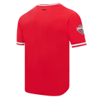 NHL MONTREAL CANADIENS CLASSIC CHENILLE T-SHIRT EN MAILLE DOUBLE POUR HOMME (ROUGE)