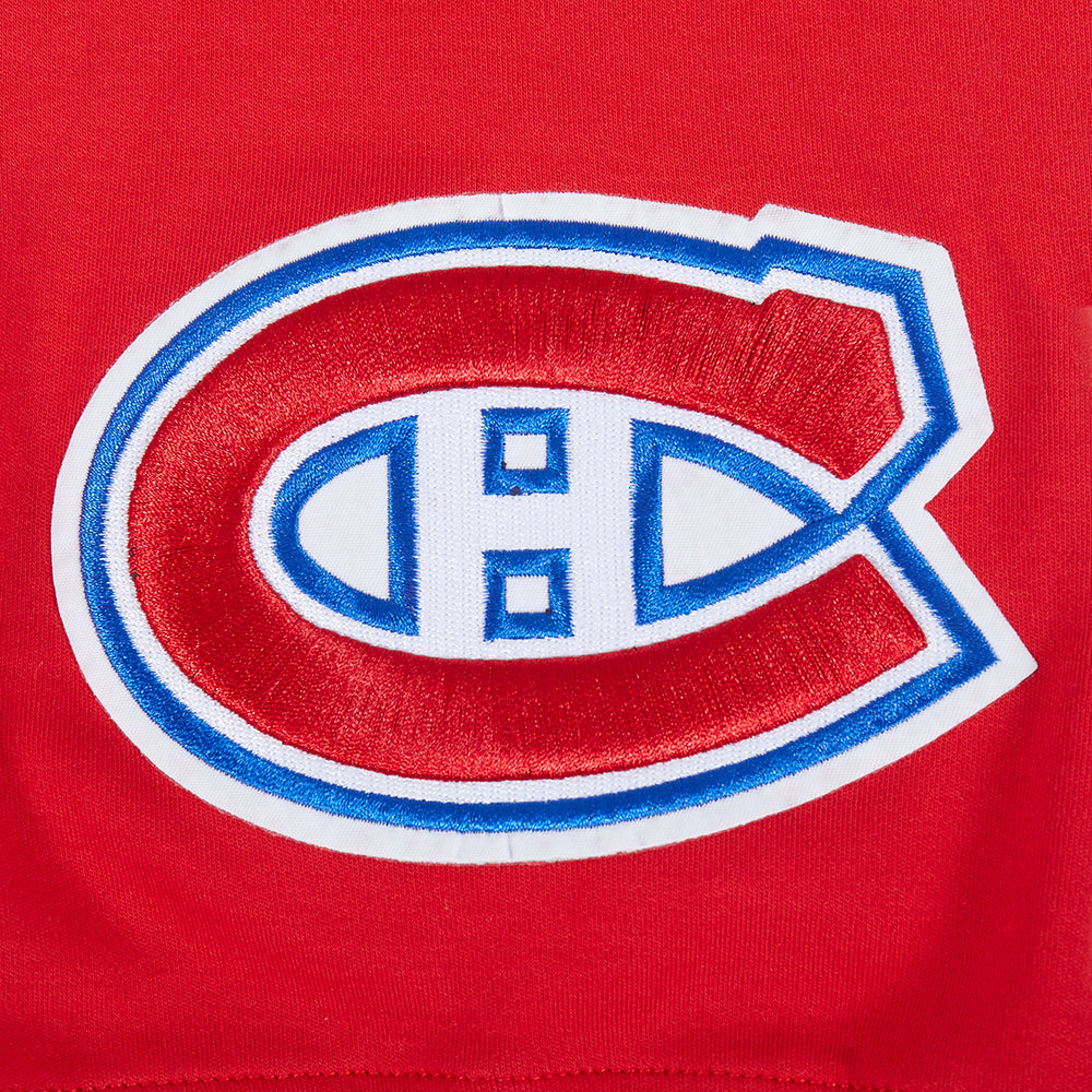 NHL MONTREAL CANADIENS CLASSIC CHENILLE T-SHIRT EN MAILLE DOUBLE POUR HOMME (ROUGE)