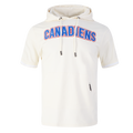 NHL MONTREAL CANADIENS CLASSIC CHENILLE CHANDAIL À CAPUCHON EN MAILLE DOUBLE À MANCHES COURTES POUR HOMME (COQUILLE D'ŒUF)