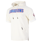 NHL MONTREAL CANADIENS CLASSIC CHENILLE CHANDAIL À CAPUCHON EN MAILLE DOUBLE À MANCHES COURTES POUR HOMME (COQUILLE D'ŒUF)
