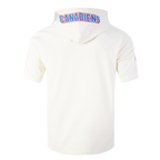 NHL MONTREAL CANADIENS CLASSIC CHENILLE CHANDAIL À CAPUCHON EN MAILLE DOUBLE À MANCHES COURTES POUR HOMME (COQUILLE D'ŒUF)
