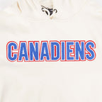 NHL MONTREAL CANADIENS CLASSIC CHENILLE CHANDAIL À CAPUCHON EN MAILLE DOUBLE À MANCHES COURTES POUR HOMME (COQUILLE D'ŒUF)