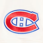 NHL MONTREAL CANADIENS CLASSIC CHENILLE CHANDAIL À CAPUCHON EN MAILLE DOUBLE À MANCHES COURTES POUR HOMME (COQUILLE D'ŒUF)