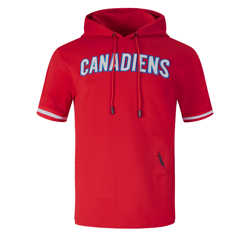 NHL MONTREAL CANADIENS CLASSIC CHENILLE MEN'S DK SS PO HOODIE (RED)