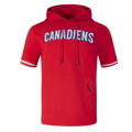NHL MONTREAL CANADIENS CLASSIC CHENILLE MEN'S DK SS PO HOODIE (RED)