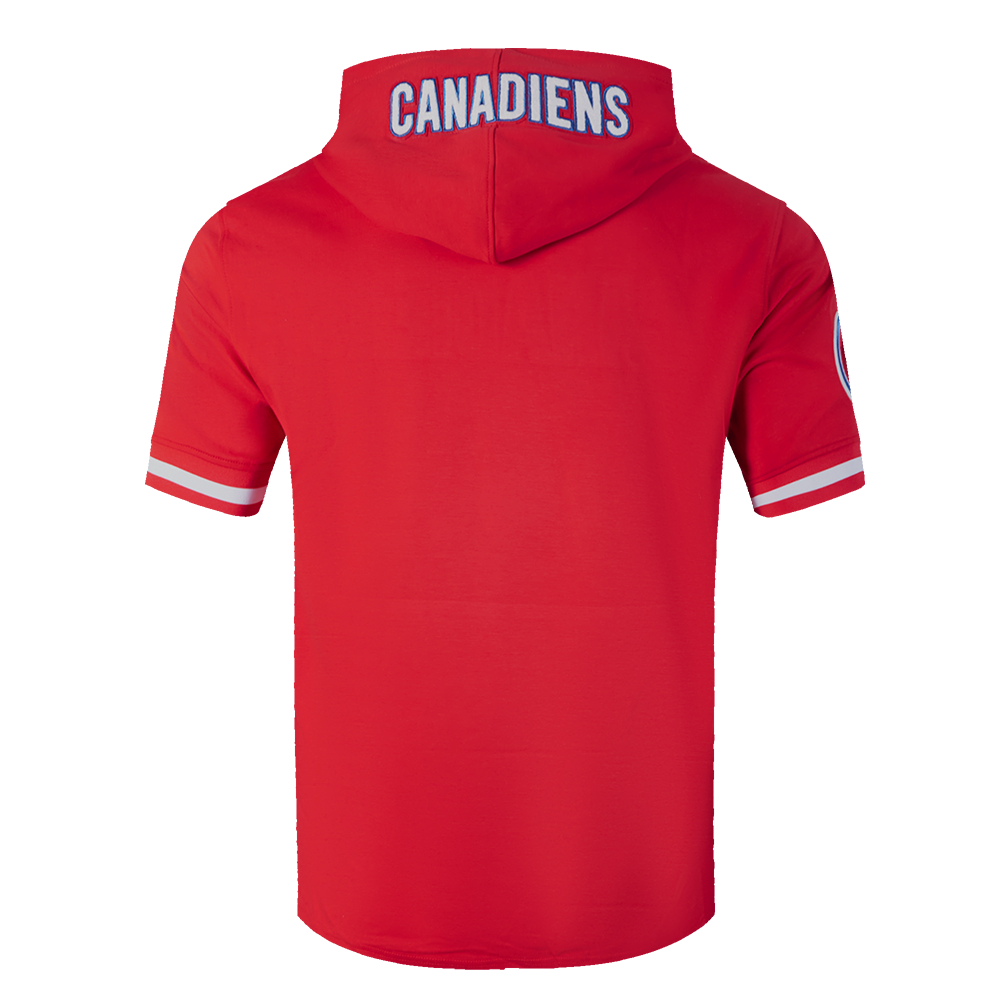 NHL MONTREAL CANADIENS CLASSIC CHENILLE MEN'S DK SS PO HOODIE (RED)