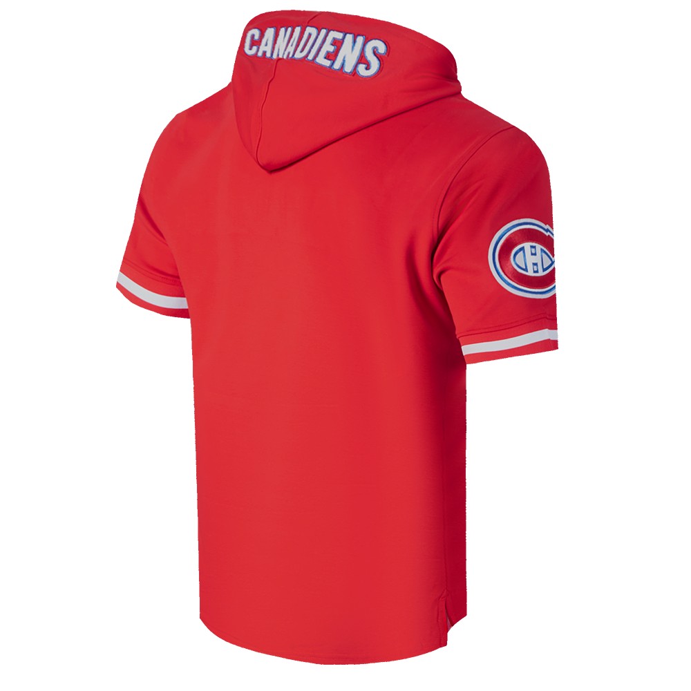 NHL MONTREAL CANADIENS CLASSIC CHENILLE MEN'S DK SS PO HOODIE (RED)