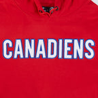 NHL MONTREAL CANADIENS CLASSIC CHENILLE MEN'S DK SS PO HOODIE (RED)
