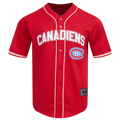 NHL MONTREAL CANADIENS CLASSIC MESH BUTTON DOWN SHIRT (RED)