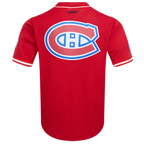 NHL MONTREAL CANADIENS CLASSIC MESH BUTTON DOWN SHIRT (RED)