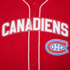 NHL MONTREAL CANADIENS CLASSIC MESH BUTTON DOWN SHIRT (RED)