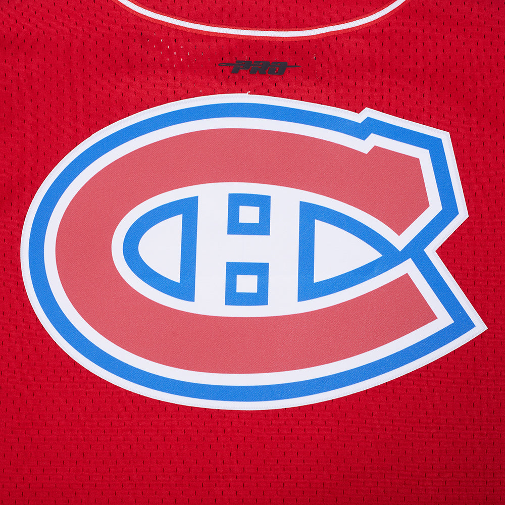 NHL MONTREAL CANADIENS CLASSIC MESH BUTTON DOWN SHIRT (RED)