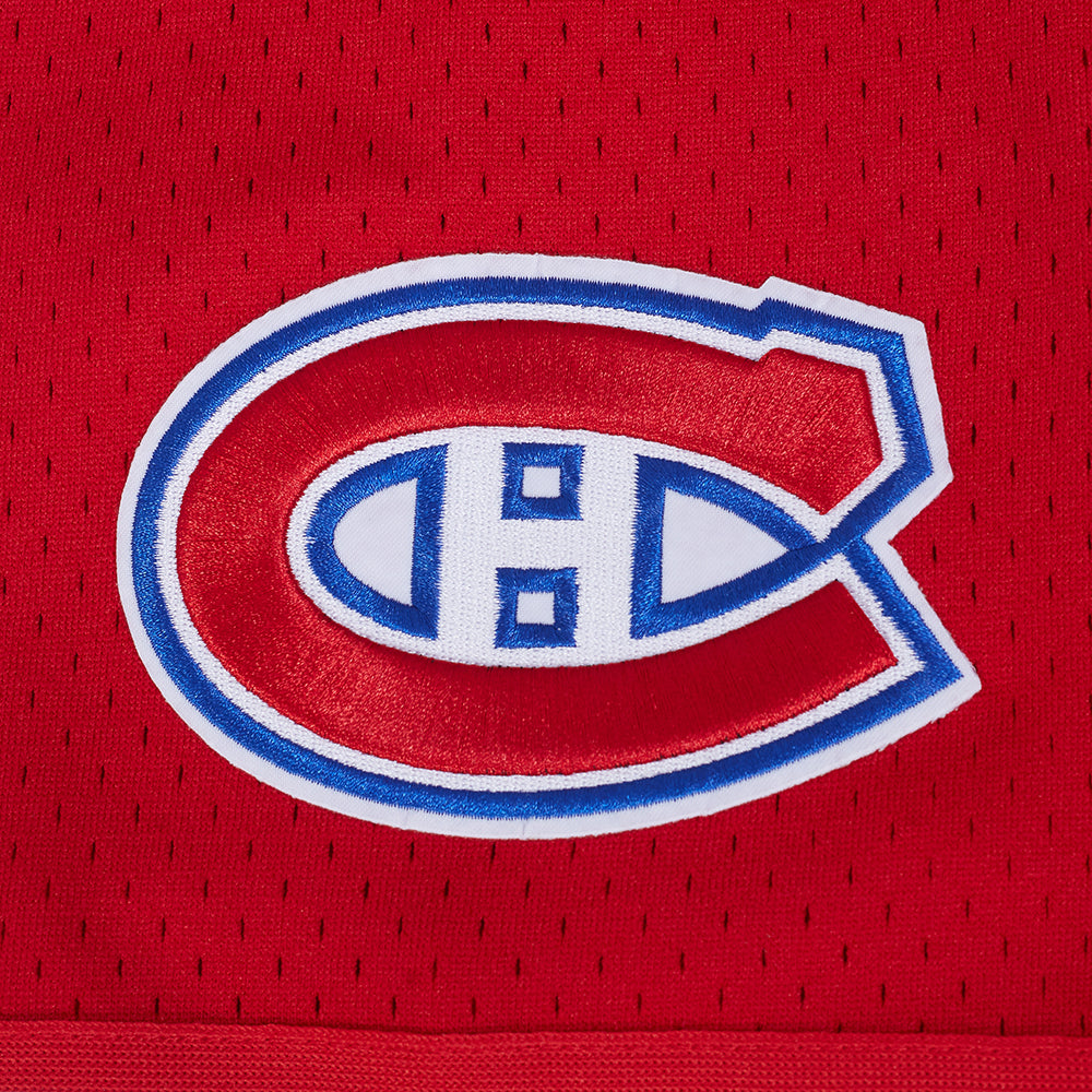 NHL MONTREAL CANADIENS CLASSIC MESH BUTTON DOWN SHIRT (RED)