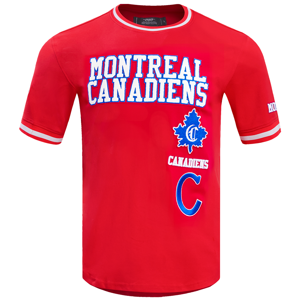 NHL MONTREAL CANADIENS RETRO CLASSIC T-SHIRT EN MAILLE DOUBLE POUR HOMME (ROUGE)