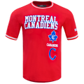 NHL MONTREAL CANADIENS RETRO CLASSIC T-SHIRT EN MAILLE DOUBLE POUR HOMME (ROUGE)
