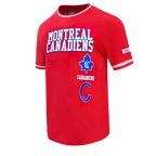 NHL MONTREAL CANADIENS RETRO CLASSIC T-SHIRT EN MAILLE DOUBLE POUR HOMME (ROUGE)
