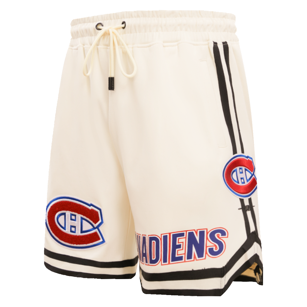 NHL MONTREAL CANADIENS CLASSIC CHENILLE MEN'S DK SHORT (EGGSHELL/ BLACK)