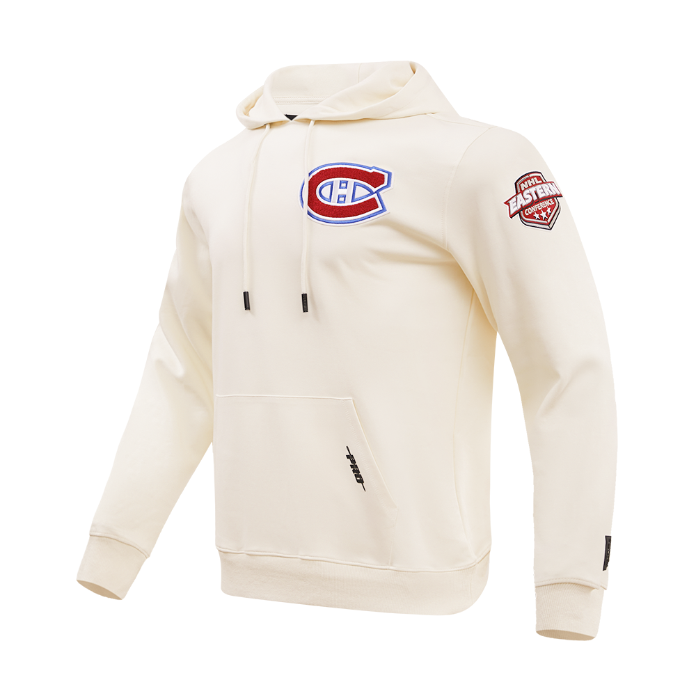 NHL MONTREAL CANADIENS CLASSIC CHENILLE MEN'S DK PO HOODIE (EGGSHELL)