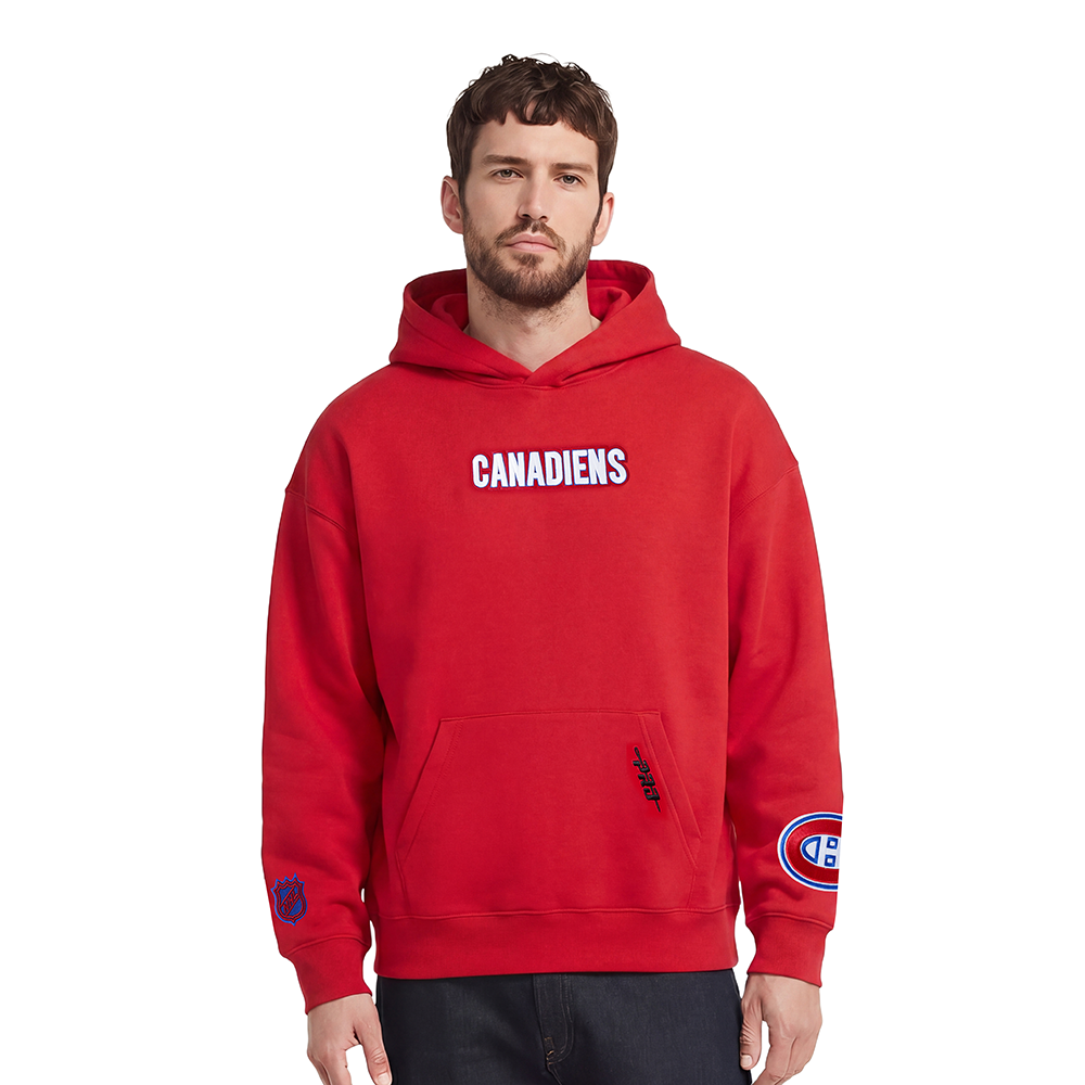 NHL MONTREAL CANADIENS WINGSPAN MEN'S PULLOVER HOODIE (RED)