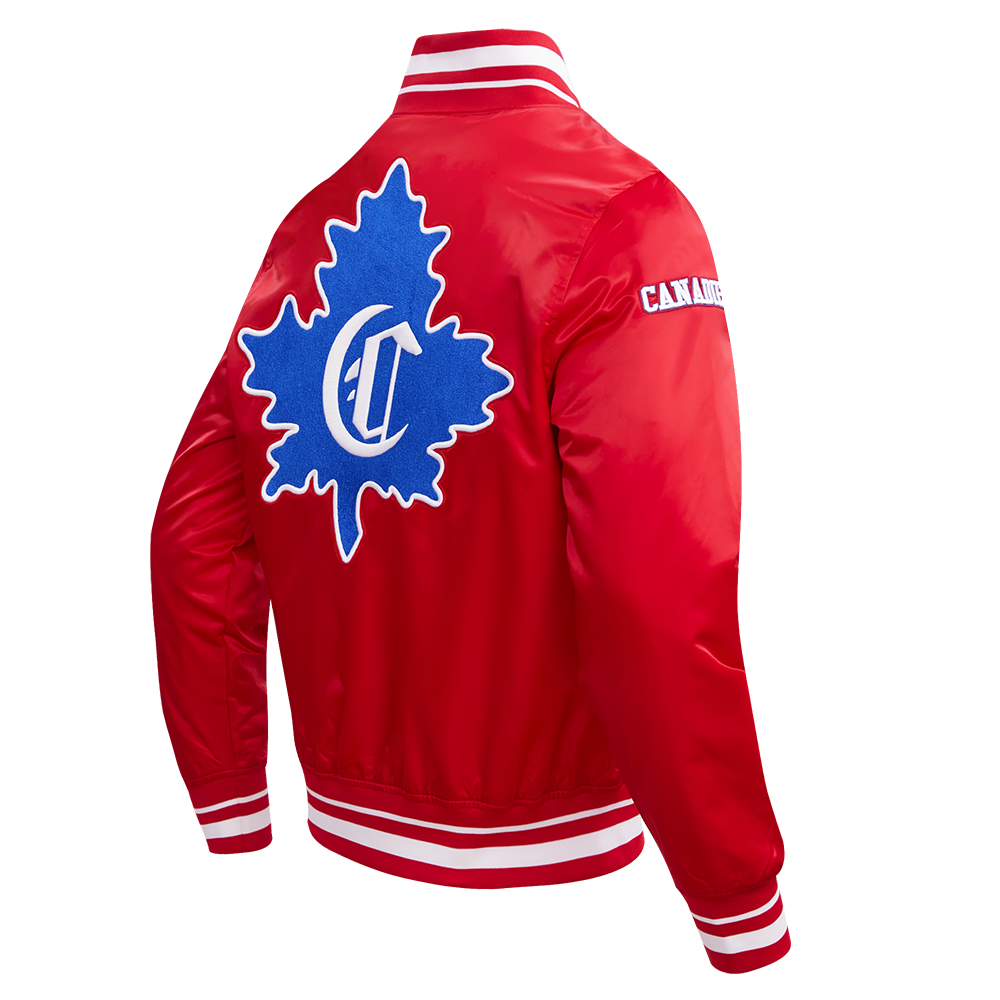 NHL MONTREAL CANADIENS RETRO CLASSIC MEN'S RIB SATIN JACKET (RED)