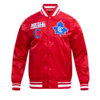 NHL MONTREAL CANADIENS RETRO CLASSIC MEN'S RIB SATIN JACKET (RED)