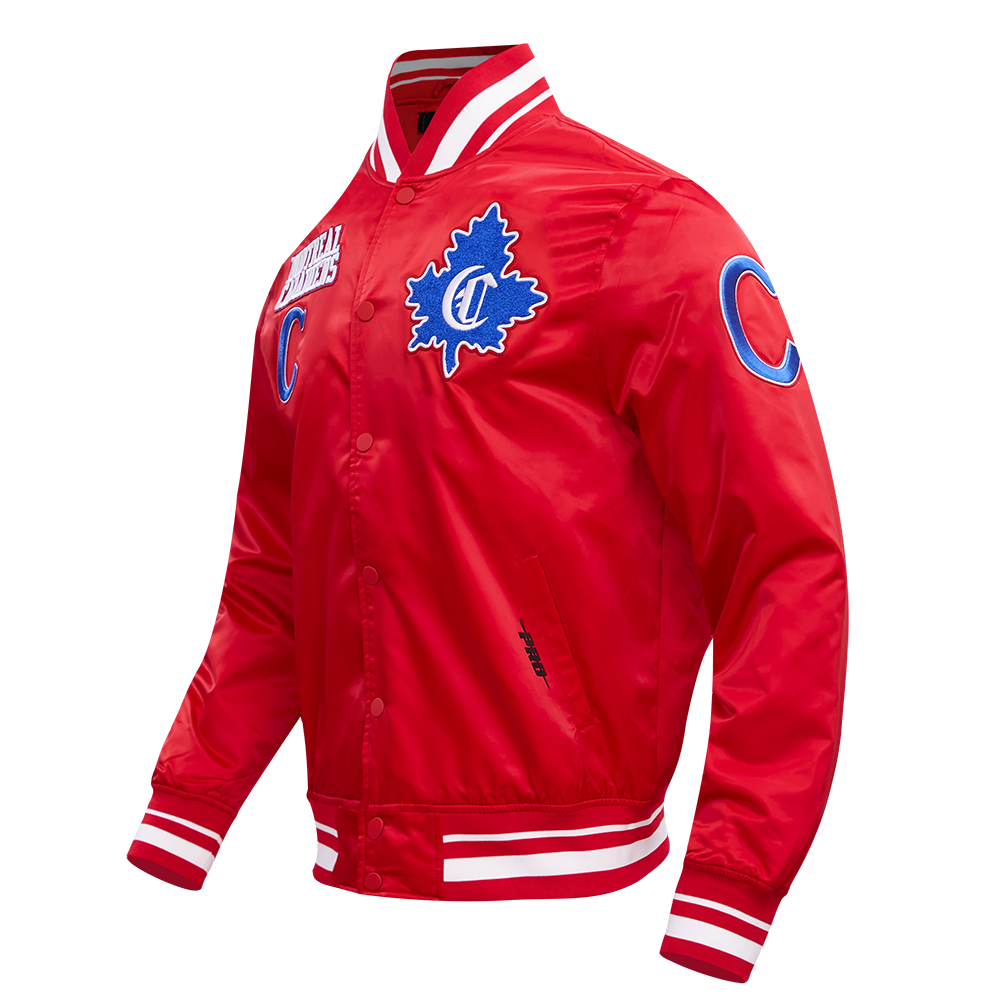 NHL MONTREAL CANADIENS RETRO CLASSIC MEN'S RIB SATIN JACKET (RED)