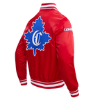 NHL MONTREAL CANADIENS RETRO CLASSIC MEN'S RIB SATIN JACKET (RED)
