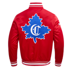 NHL MONTREAL CANADIENS RETRO CLASSIC MEN'S RIB SATIN JACKET (RED)