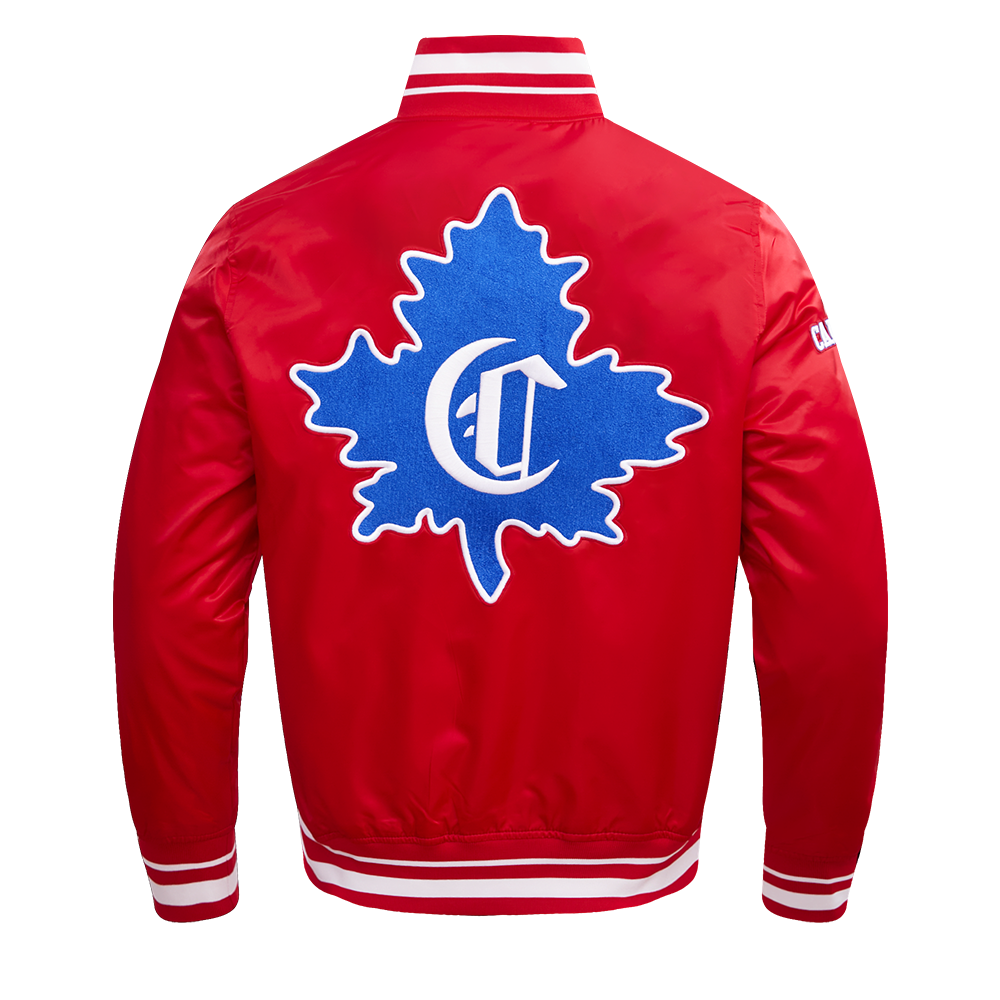 NHL MONTREAL CANADIENS RETRO CLASSIC MEN'S RIB SATIN JACKET (RED)