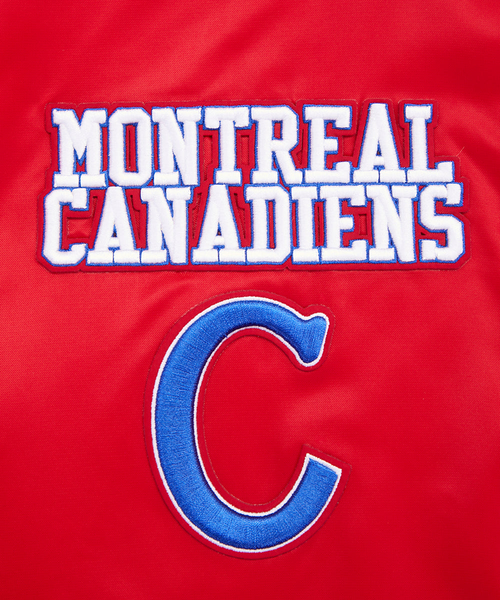 NHL MONTREAL CANADIENS RETRO CLASSIC MEN'S RIB SATIN JACKET (RED)