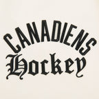 NHL MONTREAL CANADIENS MODERN ORIGINALS BLOUSON COLLÉGIAL EN LAINE À BORDS CÔTELÉS POUR HOMME (COQUILLE D'ŒUF/NOIR)